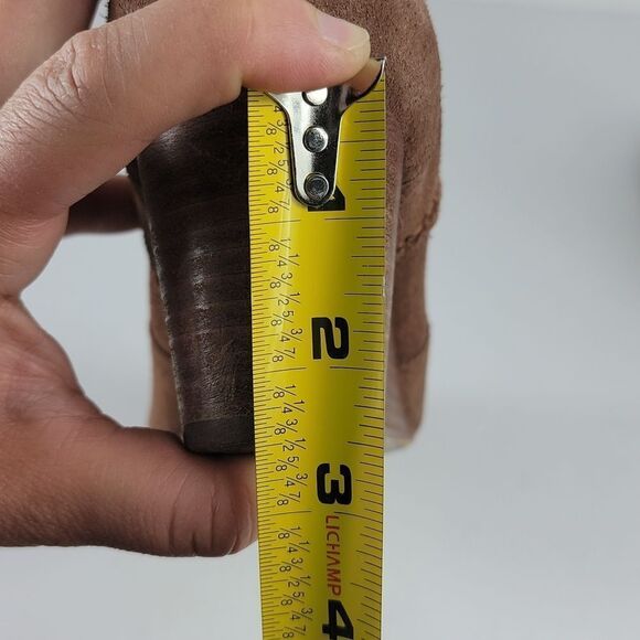 Violet & Red Wedge Brown Suede Leather Women's Ankle Boots - Picture 13 of 16